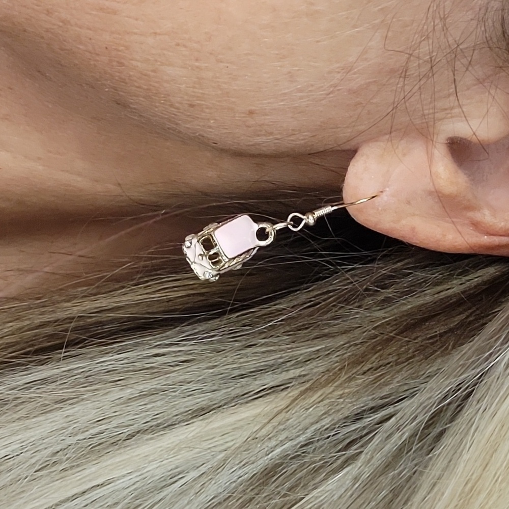 VW Micro Bus Drop Earrings - Picture 6 of 8